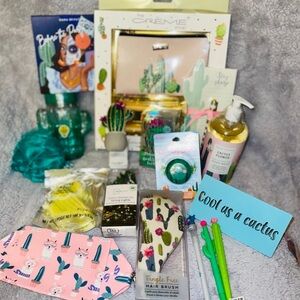 Cactus-Themed Makeup Brush Set